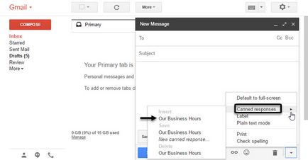 Cum să creați șabloane de e-mail în Gmail utilizând răspunsuri predefinite