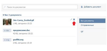 Cum să ștergeți documentele din VK