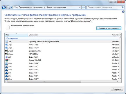 Cum se configurează ferestrele 7 asociațiile de fișiere și parametrii de pornire, tabelele sumare Excel 2010