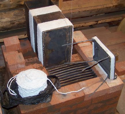 Brick sauna sobă cu o aragaz deschis (schema de desen pentru comanda)