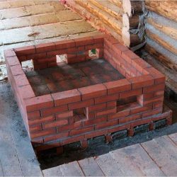 Brick cuptor pentru o baie cu un șemineu dintr-o sală de așteptare și un rezervor pentru apă proprii fotografii și desene