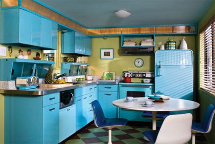Bucătărie în culori turcoaz - idei pentru decorare