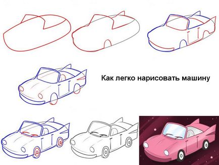 Машина крута поетапно - як намалювати круту машину поетапно