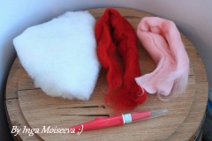 Master-osztály szív - Valentine a technika száraz nemezelés - Tatiana Bedareva