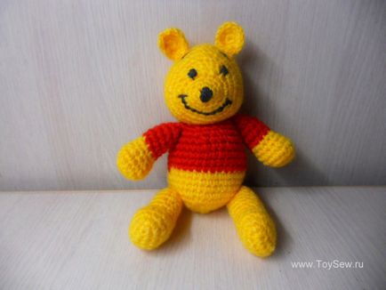 Bear Amigurumi horgolt, áramkör, mesterkurzus