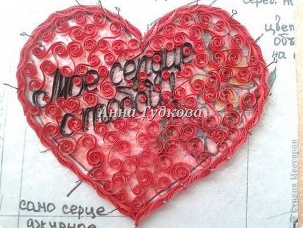 Mk Quilling Heart cu inscripția, țara maeștrilor