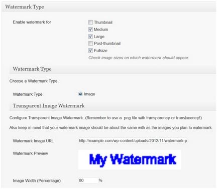 Alkalmazás votermark (vízjel) képeken wordpress, minden a wordpress