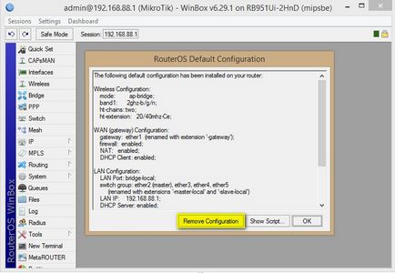 Configurarea ruterului mikrotik folosind rb951ui-2hnd ca exemplu