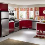 Шпалери для червоної кухні колірні поєднання і особливості комбінування