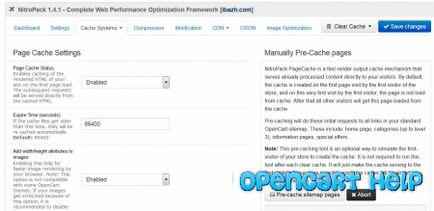 Optimization opencart (beállítások) optimalizálási OpenCart