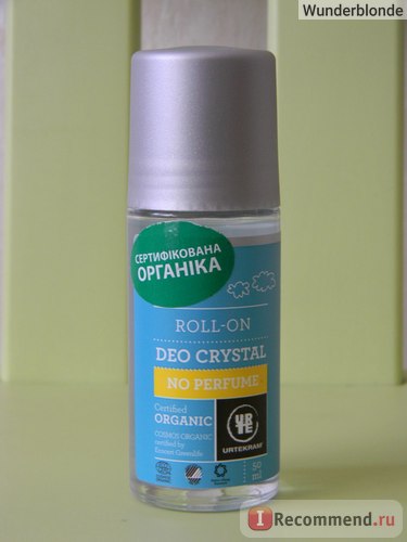 Organic deodorant roller urtekram inodor fără parfum deo cristal roll-on - 