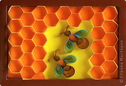 Бджілки на сотах (квіллінг для новачків)