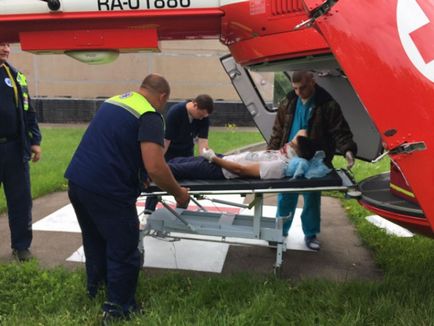 Victima in accidentul de pe autostrada Kiev a fost evacuata cu elicopterul