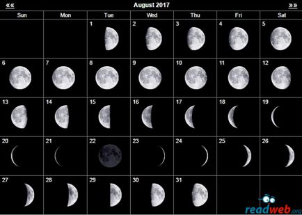 Luna în creștere este favorabilă în luna august