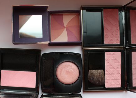 Рум'яна burberry light glow № 08 misty - відгук, порівняльні Свотч і макіяж, elia chaba