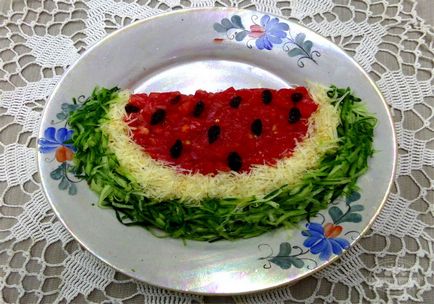 Салат кавунова часточка покроковий рецепт приготування з фото