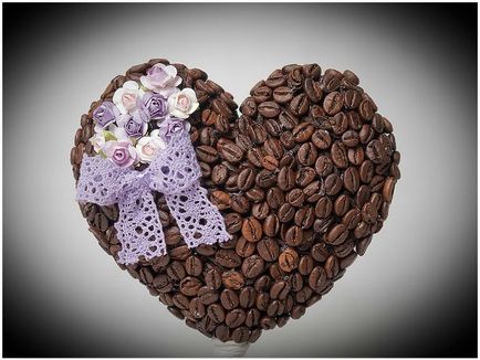 Inima din boabe de cafea