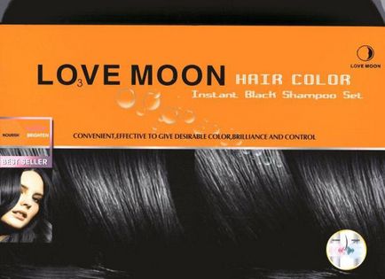 Шампунь і кондиціонер з забарвлює ефектом і аніонами lo3ve moon hair color instant black