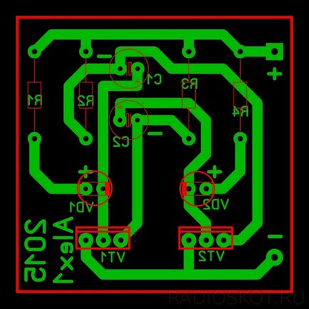 Multivibrator simetric pentru LED-uri