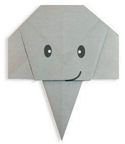 Elephant din hârtie (origami) - fă-o singur