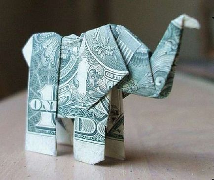 Elephant papírból (origami) - köze kezüket