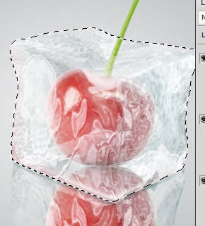 Създаване на 3D куб лед с замразени череши в Photoshop