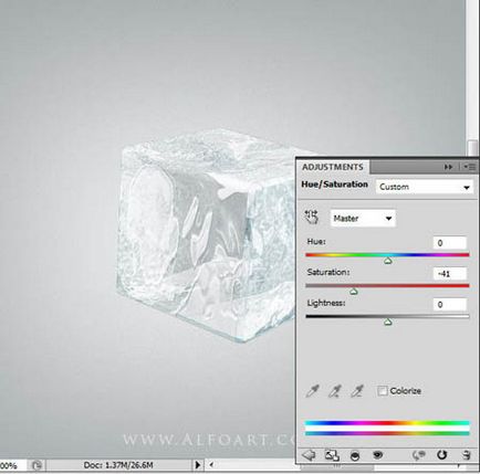 Creați un cub de gheață 3d cu o cireșă congelată în Photoshop