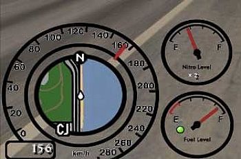 Спідометр і індикатор бензину для gta san andreas