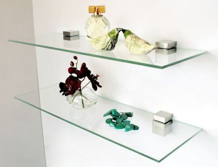 Скляні полиці в інтер'єрі - 75 фото новинок дизайну