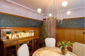 A falak egy szép dekoráció étkező (étkező) A falakat az étkező szép design