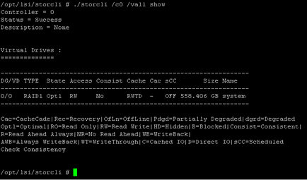 Storcli comandă control raid controler lsi în vmware esxi 5