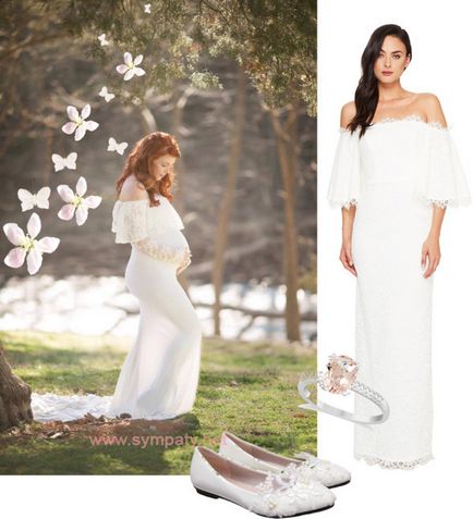 Весільні сукні для вагітних, що приховують живіт фасони