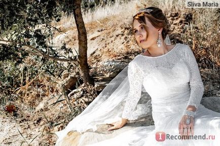 Весільна сукня aliexpress new gorgeous lace wedding dresses scoop neckline long sleeves v back