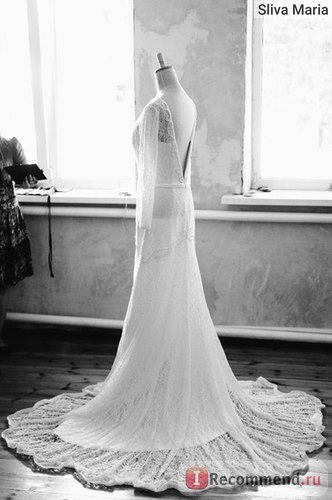 Весільна сукня aliexpress new gorgeous lace wedding dresses scoop neckline long sleeves v back