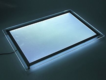 Panouri luminoase pe tavan pentru plastic, LED pentru pvc, fixare