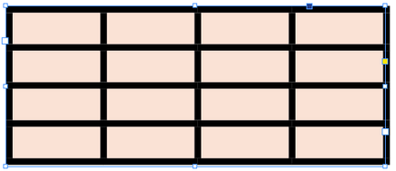 Un tabel cu granițe transparente de celule, o muncă eficientă în indesign, trucuri de lucru, trucuri
