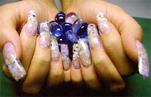 Технологія нарощування нігтів - клей-пудра