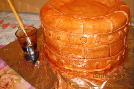 Cake - un butoi de miere cu caviar - o idee grozava! Detaliu de clasă master