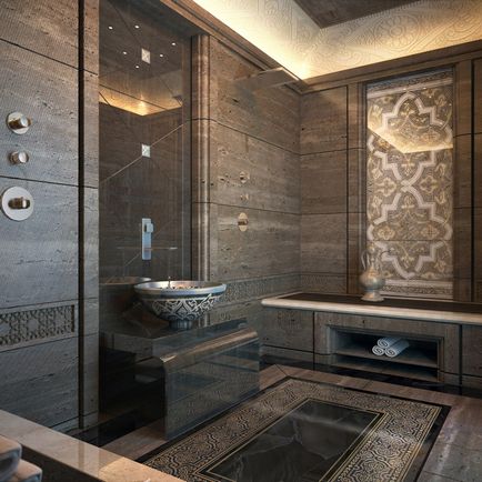 Fürdőszoba orientális stílusban fotó