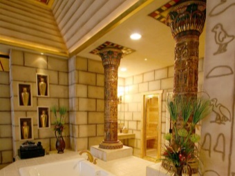 Ванна кімната в східному стилі японський, марокканський, китайський, єгипетський
