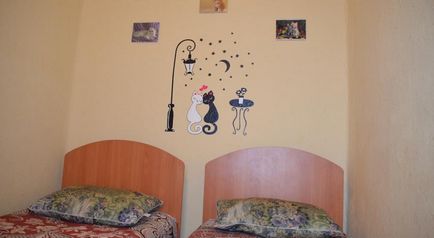 Hostel pisica matroskinn pe bulevardul Chernyshevsky din orașul St. Petersburg