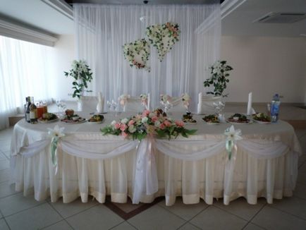 Замовити варіанти весільного оформлення банкетного залу і оформлення весільного столу від компанії