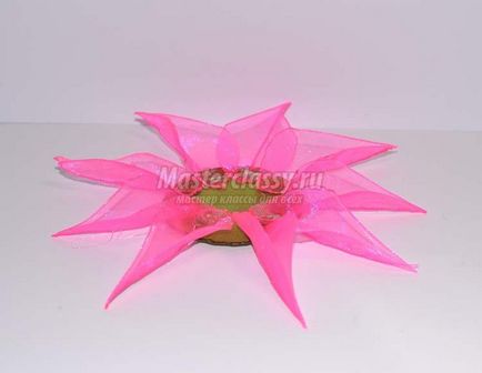 Hair klip Organza virág (virág) Hair klip virággal organza