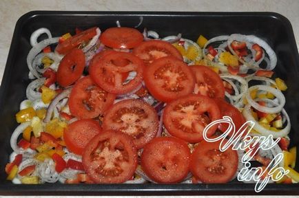 Запечена сібас в духовці з овочами рецепт з фото
