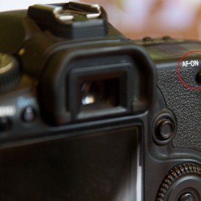 Alternatív fókusz gombot a fényképezőgép Canon