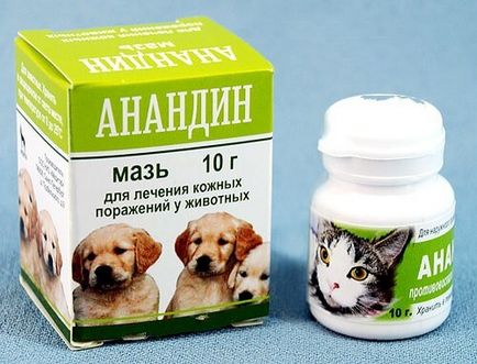 Anandin kutyák és macskák, cseppek, oldat és kenőcs vírusfertőzések elleni