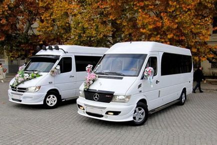 Închiriați un minivan, un microbuz pentru o nuntă la Moscova, ieftin