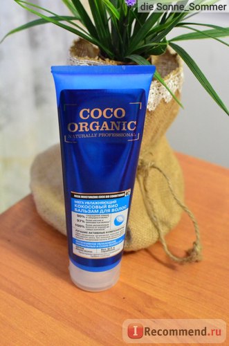 Balsam pentru par organic magazin coco mega hidratare de nucă de cocos bio - 