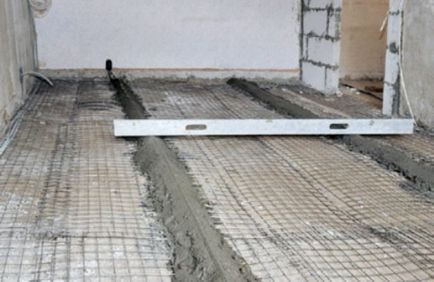 Pardoseli din beton, cu propriile mâini, regulă de lucrări de instalare