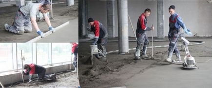 Pardoseli din beton, cu propriile mâini, regulă de lucrări de instalare